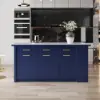 1800mm Kitchen Islands Sintered Stone Blue Modern with Storage Kitchen Cabinet