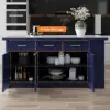 1800mm Kitchen Islands Sintered Stone Blue Modern with Storage Kitchen Cabinet