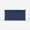 1800mm Kitchen Islands Sintered Stone Blue Modern with Storage Kitchen Cabinet