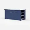 1800mm Kitchen Islands Sintered Stone Blue Modern with Storage Kitchen Cabinet