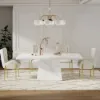 200 cm Modern Rectangular Sintered Stone Dining Table, Indoor/Outdoor, Seats 6-8