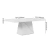 200 cm Modern Rectangular Sintered Stone Dining Table, Indoor/Outdoor, Seats 6-8