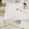 200 cm Modern Rectangular Sintered Stone Dining Table, Indoor/Outdoor, Seats 6-8