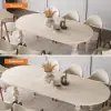 Mid-Century Modern 200 - 240 cm Extendable Whitewash Oval Dining Table, Seats 6–10