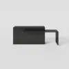 Picture of Modern 205 - 270 cm Extendable Sintered Stone Kitchen Island with Doors & Drawers, Black