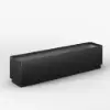 2000mm Black Glass Door TV Stand with Storage and LED