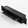 2000mm Black Glass Door TV Stand with Storage and LED