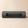 2000mm Black Glass Door TV Stand with Storage and LED