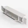 2000mm White Glass Door TV Stand with Storage and LED