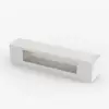 2000mm White Glass Door TV Stand with Storage and LED