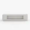 2000mm White Glass Door TV Stand with Storage and LED