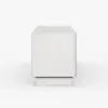 2000mm White Glass Door TV Stand with Storage and LED