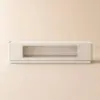2000mm White Glass Door TV Stand with Storage and LED