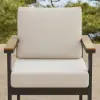 10 Pieces Rectangular Wood & Aluminium Outdoor Patio Dining Set with Central Pillar Umbrella