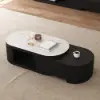 Velar 120 - 170 cm Extendable Fluted Coffee Table with Sintered Stone Top & Storage – AUD-H2001