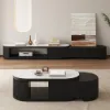 Velar 120 - 170 cm Extendable Fluted Coffee Table with Sintered Stone Top & Storage – AUD-H2001