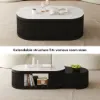 Velar 120 - 170 cm Extendable Fluted Coffee Table with Sintered Stone Top & Storage – AUD-H2001