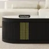 Velar 120 - 170 cm Extendable Fluted Coffee Table with Sintered Stone Top & Storage – AUD-H2001
