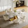 Silexa Modern 2007 mm – 2413 mm Extendable Rectangular Glossy Sintered Stone Dining Table, Seats 6–10 – AUD-H2006