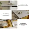 Silexa Modern 2007 mm – 2413 mm Extendable Rectangular Glossy Sintered Stone Dining Table, Seats 6–10 – AUD-H2006