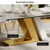 Silexa Modern 2007 mm – 2413 mm Extendable Rectangular Glossy Sintered Stone Dining Table, Seats 6–10 – AUD-H2006