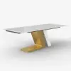 Silexa Modern 2007 mm – 2413 mm Extendable Rectangular Glossy Sintered Stone Dining Table, Seats 6–10 – AUD-H2006