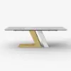 Silexa Modern 2007 mm – 2413 mm Extendable Rectangular Glossy Sintered Stone Dining Table, Seats 6–10 – AUD-H2006