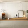 Fero Natural Extendable TV Stand with Bookshelves & Light(2500mm-3930mm)