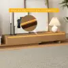 Fero Natural Extendable TV Stand with Bookshelves & Light(2500mm-3930mm)