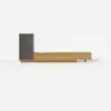 Fero Natural Extendable TV Stand with Bookshelves & Light(2500mm-3930mm)