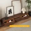 Fero Walnut Extendable TV Stand with Bookshelves & Light(2500mm-3930mm)