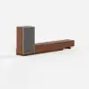 Fero Walnut Extendable TV Stand with Bookshelves & Light(2500mm-3930mm)