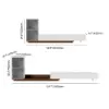 Fero White & Walnut Extendable TV Stand with Bookshelves & Light(2500mm-3930mm)