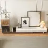 Fero White & Walnut Extendable TV Stand with Bookshelves & Light(2500mm-3930mm)