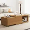 Mordel 100 cm - 180 cm Rectangle Extendable Natural Wood Coffee Table with Storage