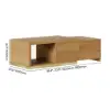 Mordel 100 cm - 180 cm Rectangle Extendable Natural Wood Coffee Table with Storage