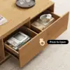 Mordel 100 cm - 180 cm Rectangle Extendable Natural Wood Coffee Table with Storage