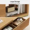 Mordel 100 cm - 180 cm Rectangle Extendable Natural Wood Coffee Table with Storage