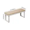 Slatera 4-Piece Outdoor Acacia & Aluminium Modular Sofa Set in Light Grey