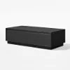 Fero Mid-Century 120 cm Black Rectangular Coffee Table with 4 Drawers