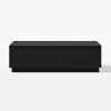 Fero Mid-Century 120 cm Black Rectangular Coffee Table with 4 Drawers