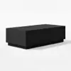 Fero Mid-Century 120 cm Black Rectangular Coffee Table with 4 Drawers