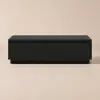 Fero Mid-Century 120 cm Black Rectangular Coffee Table with 4 Drawers