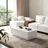 Fero Mid Century 1200 mm White Rectangular Coffee Table with 4 Drawers