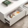 Fero Mid Century 1200 mm White Rectangular Coffee Table with 4 Drawers