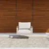 Tevara Outdoor Teak & Aluminium 1-Seater Swing Sofa in Sand