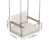 Tevara Outdoor Teak & Aluminium 1-Seater Swing Sofa in Sand