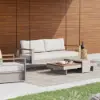 Tevara Outdoor Teak & Aluminium 2-Seater Swing Sofa in Sand