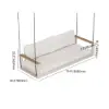 Tevara Outdoor Teak & Aluminium 2-Seater Swing Sofa in Sand