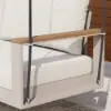 Tevara Outdoor Teak & Aluminium 2-Seater Swing Sofa in Sand
